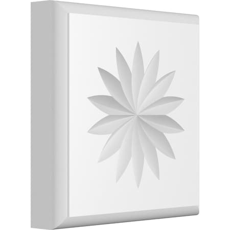 Ekena Millwork Standard Sedgwick Flower Rosette With Rounded Edge, 4"W x 4"H x 3/4"P ROSP040X040X075SDG11
